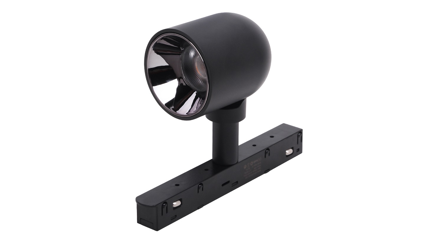 LED Magneet Rail | Type SPOT Zwart | 10 Watt | 55 mm | Warm Wit | LWL20.GDS10W.WW